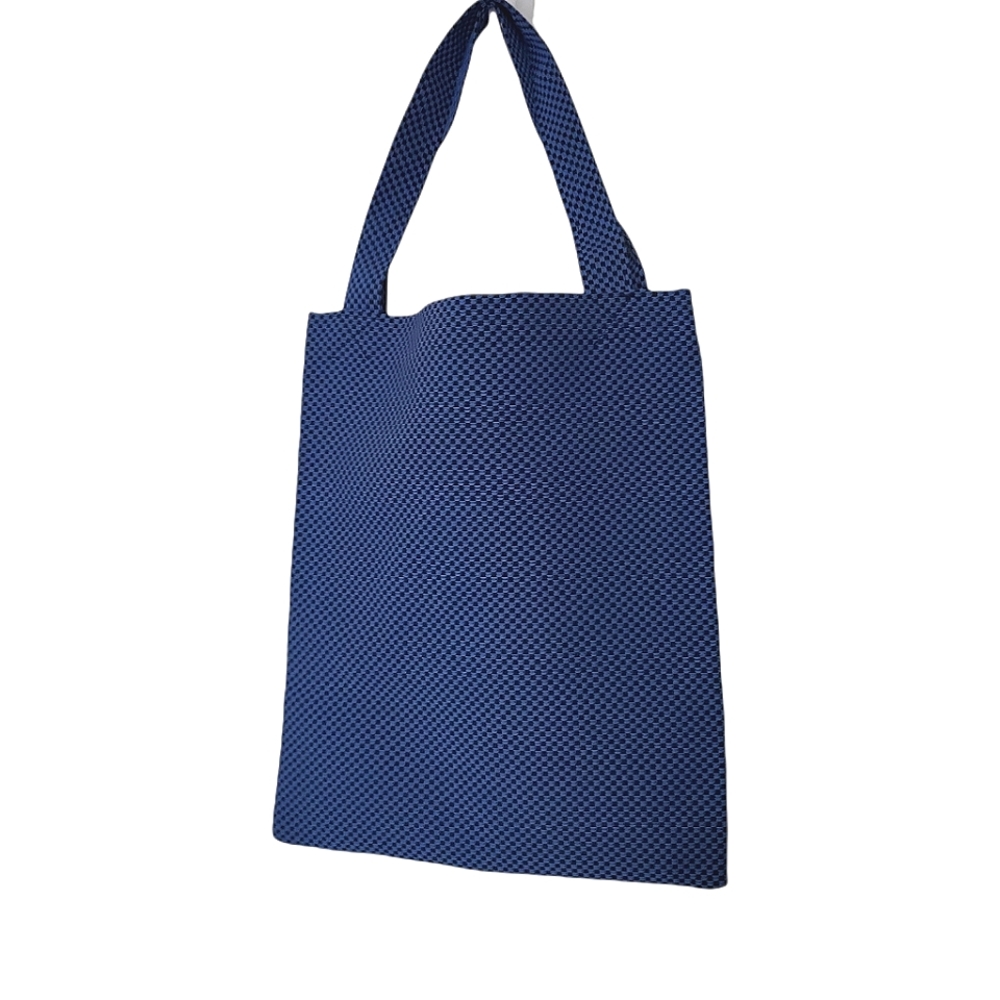 Simple & Sporty Blue & Navy Synthetic Woven Minimal Vintage Bookbag